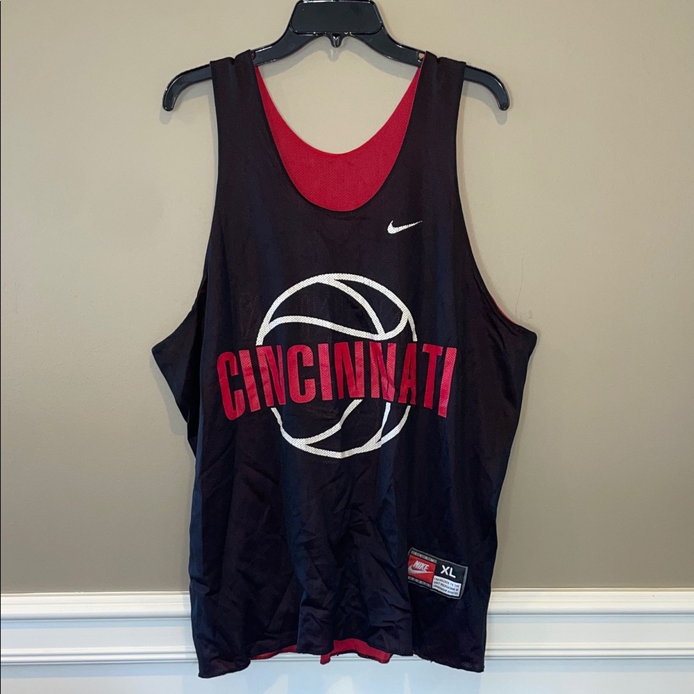 Nike Reversible Cincinnati Basketball Mesh Tank - Black and Red